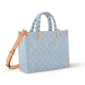 Louis Vuitton Let Go bleached stressed denim bag, Crossbody shoulder
